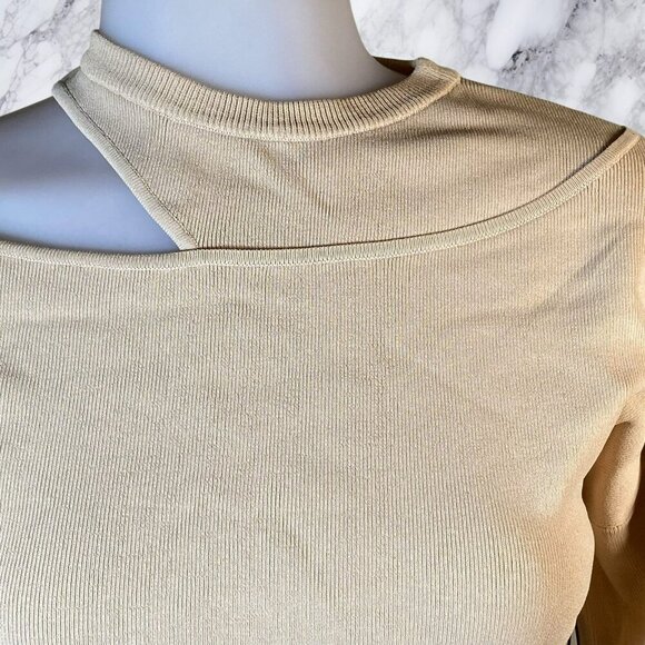 Michael Costello xREVOLVE Asym Cut Out Dolman Sweater - Nude - Picture 7 of 12